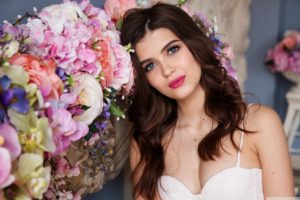 Beautiful Russian Girl, Flowers