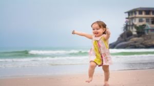 Pretty Good Baby Playing at Beach HD Wallpapers