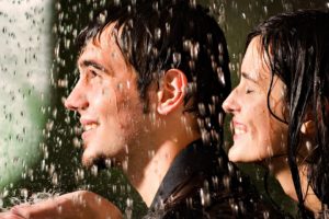 Couple People Happiness Sleet Rain