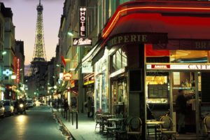Paris Street Evening France