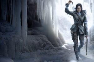 Rise of the tomb raider Tomb raider Ice floes Girl Art