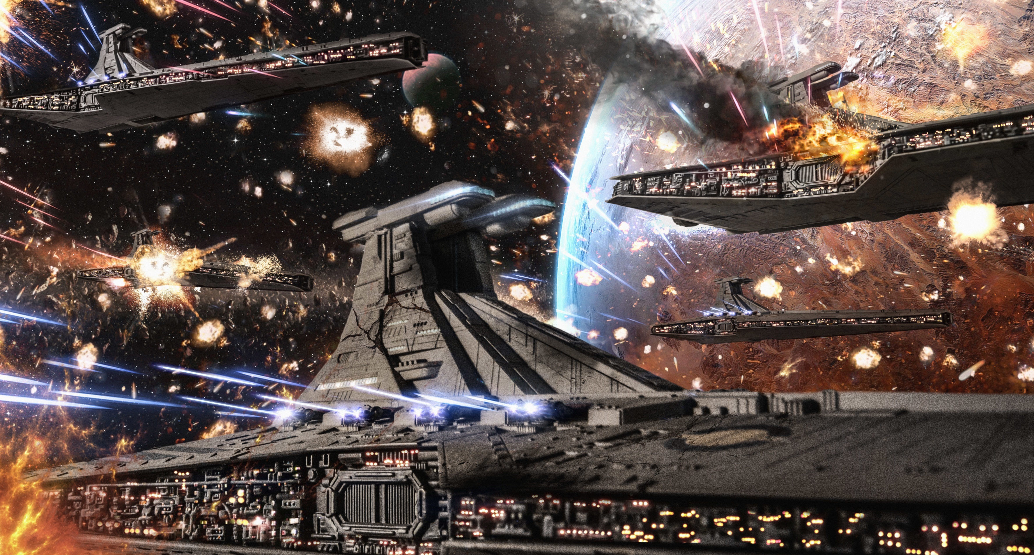 Star Wars Clone Wars Republic Venator Fleet HD wallpaper