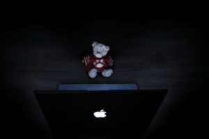 Apple Mac Black Teddy bear Computer
