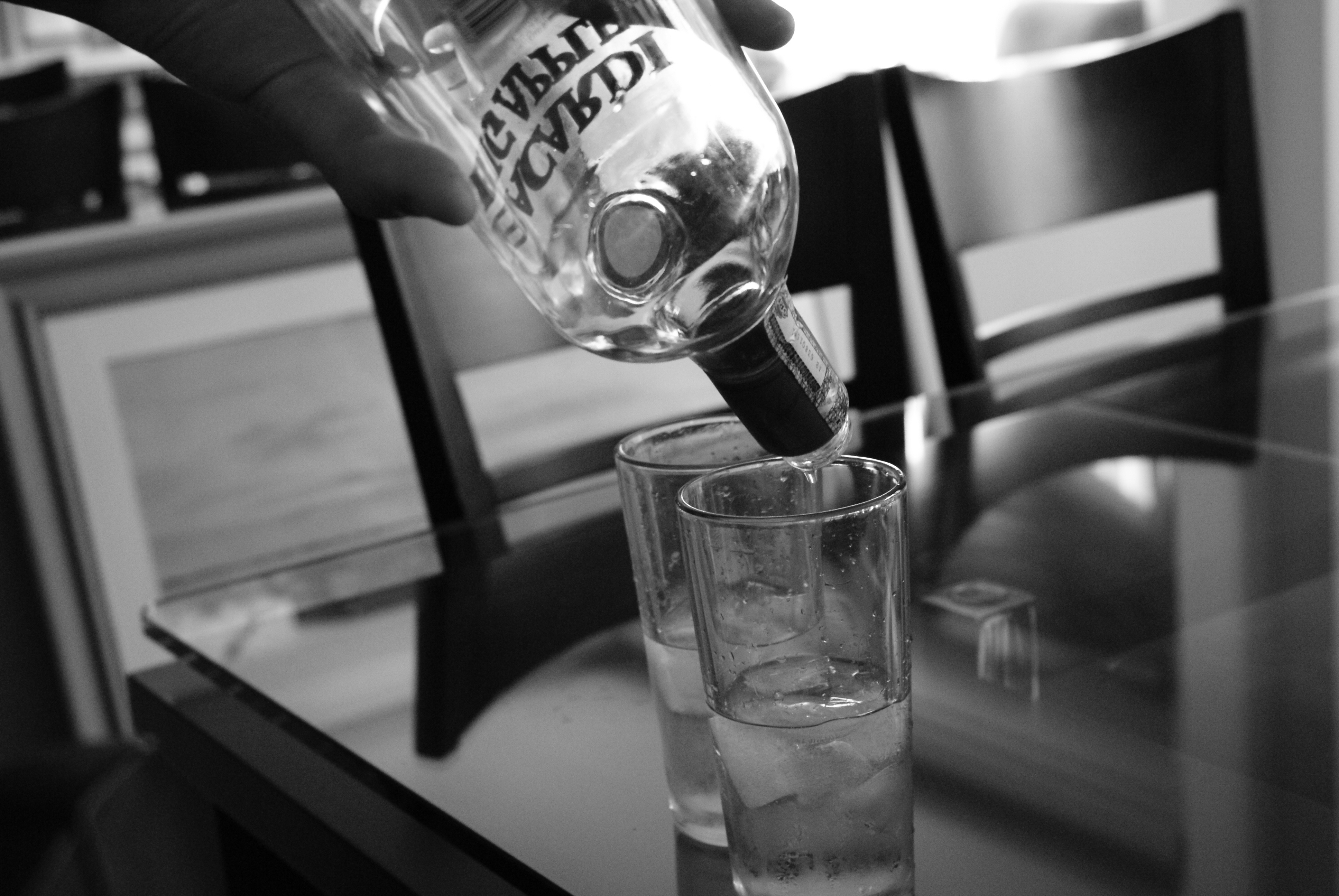 Bacardi Rum Bottle Glass