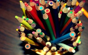 Colored pencils Set Glass Art