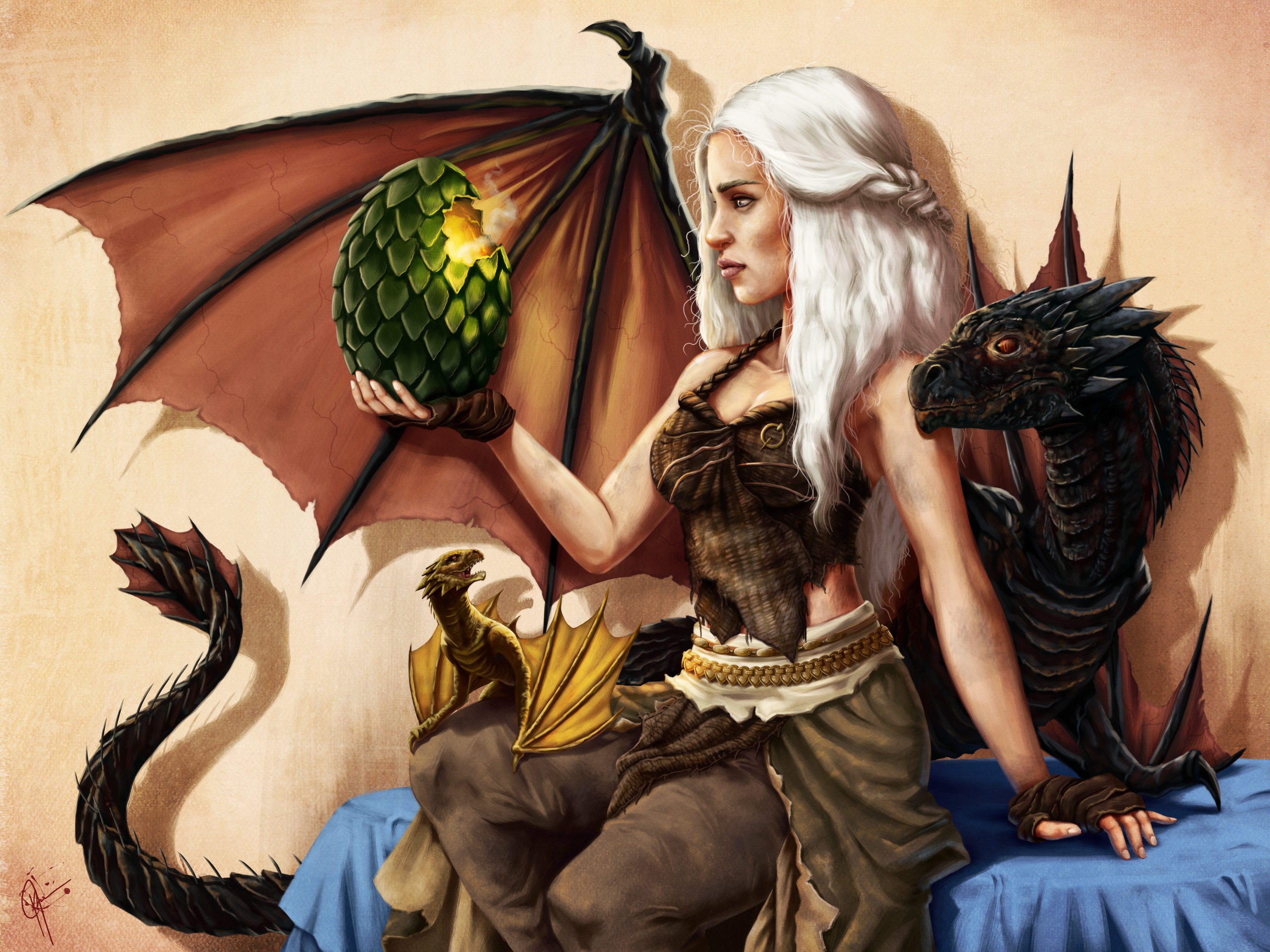 Game of thrones Art Emilia clarke Daenerys targaryen