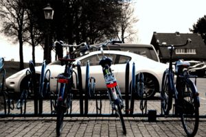 Auto White Bicycle Parking