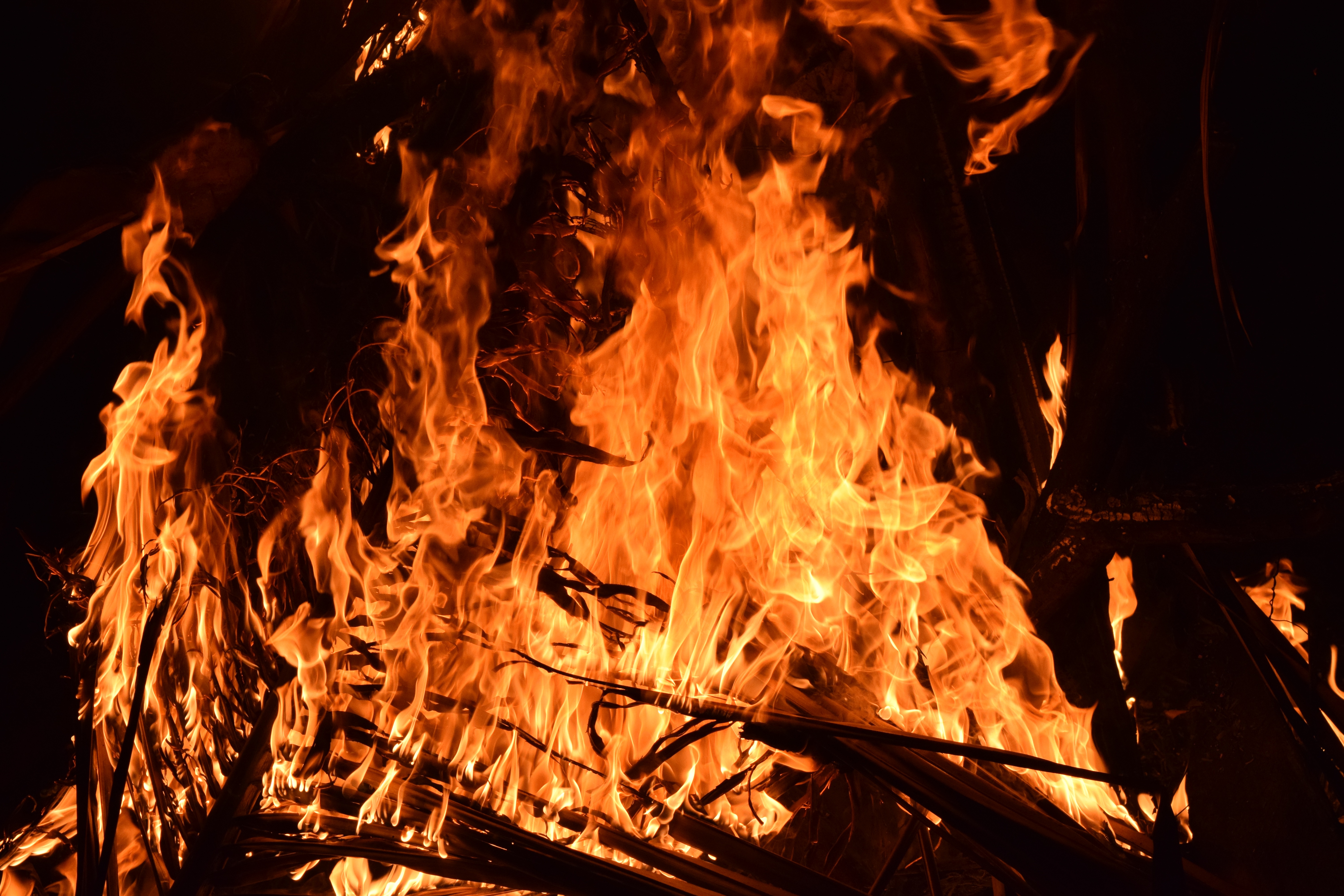 Bonfire Fire Flame Brushwood