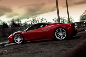 Ferrari Red Stylish Wheels