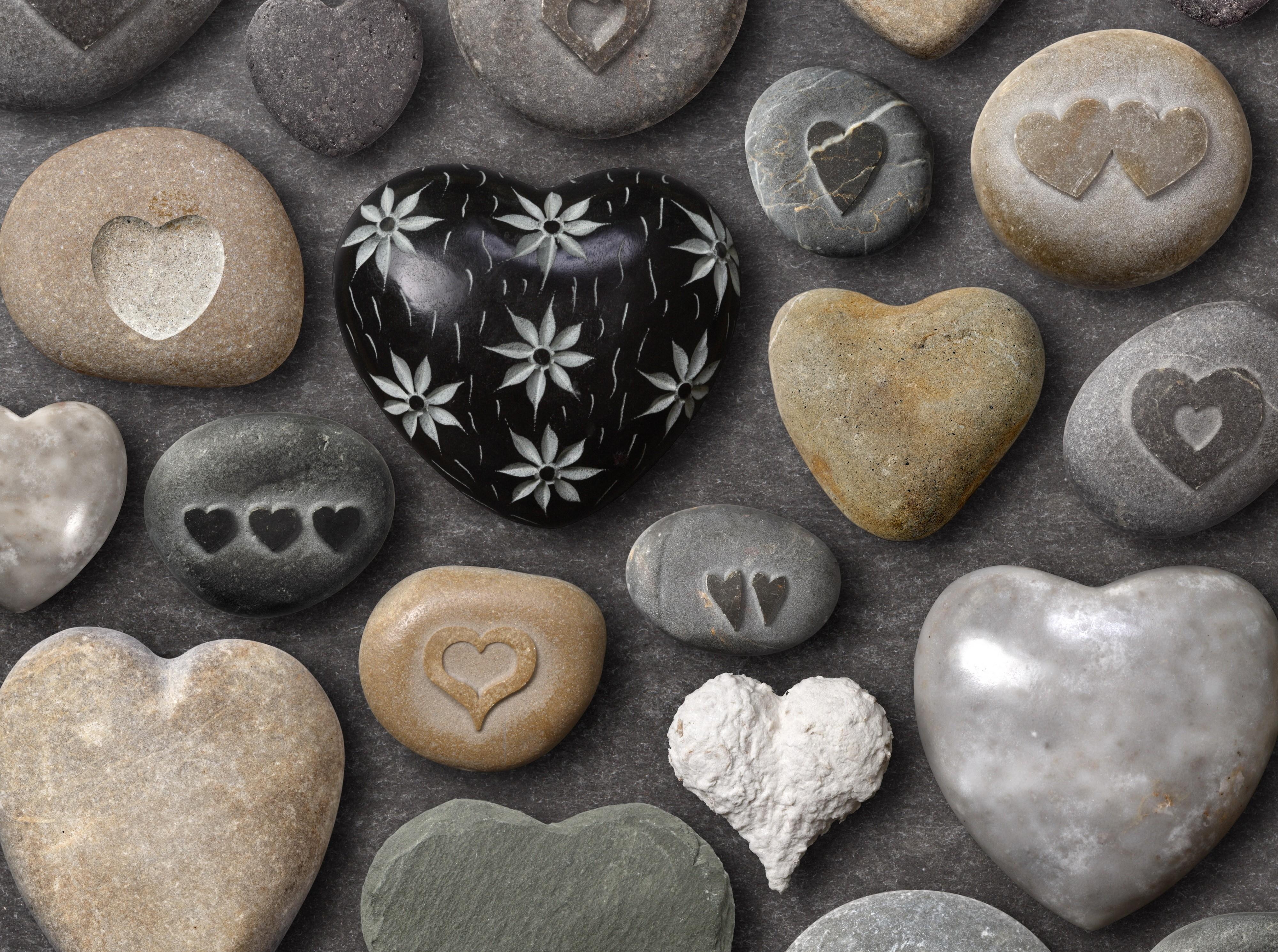 Heart Rocks Attributes Crafts Love
