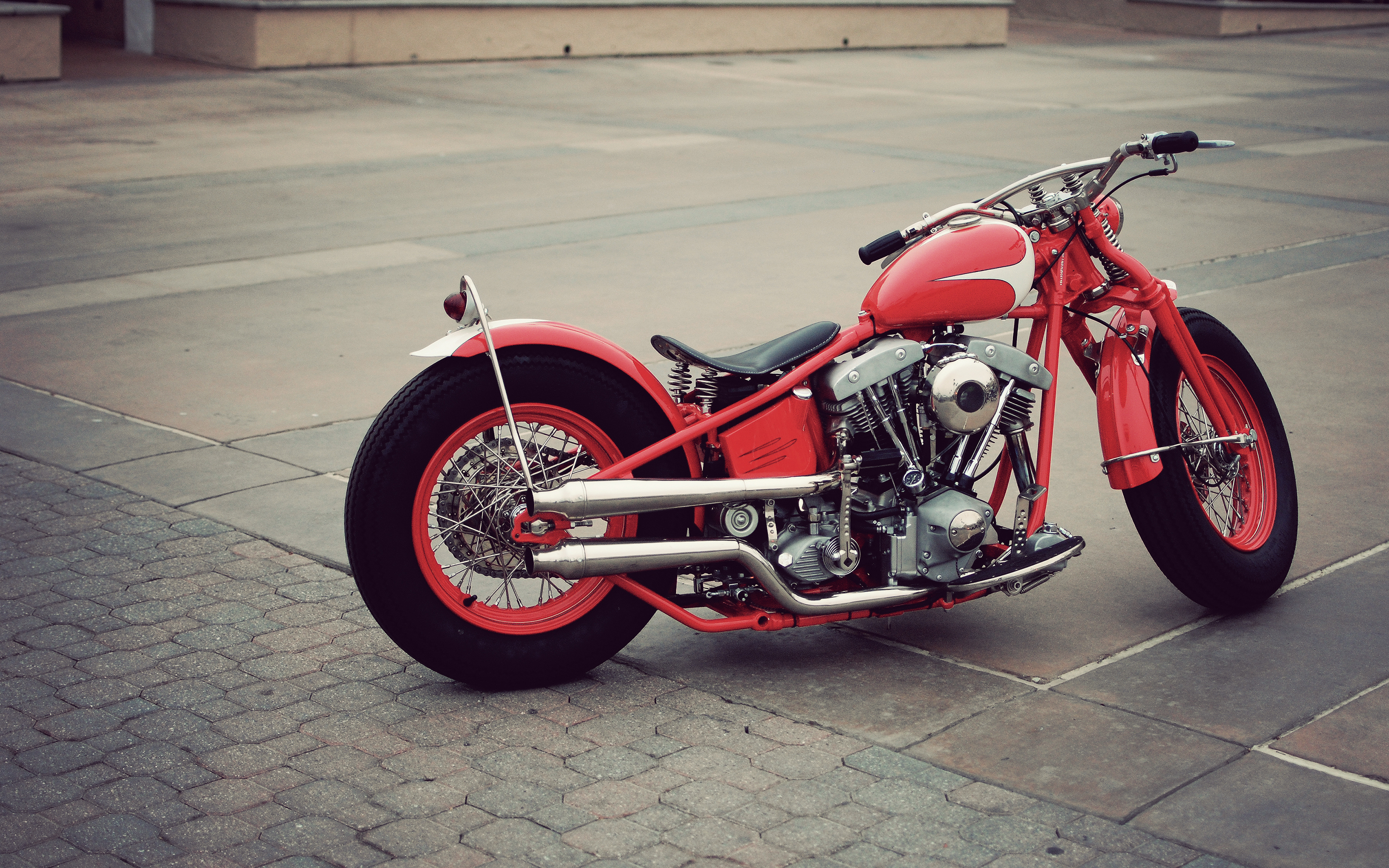 Bobber Vintage Motorcycle Red