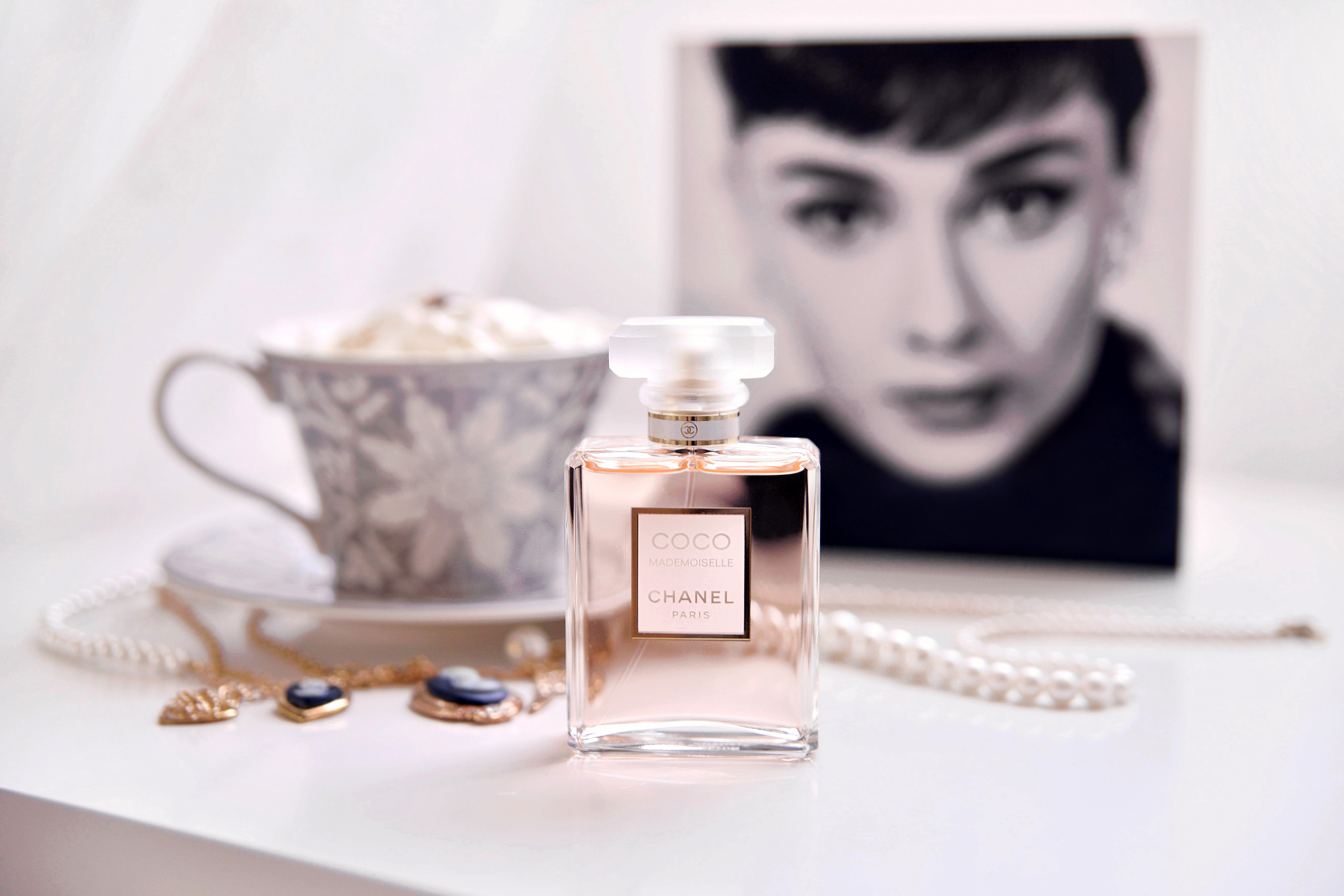 Chanel coco Mademoiselle Perfume Audrey hepburn
