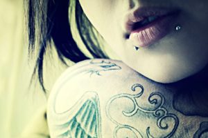 Face Lips Girl Piercings Tattoos