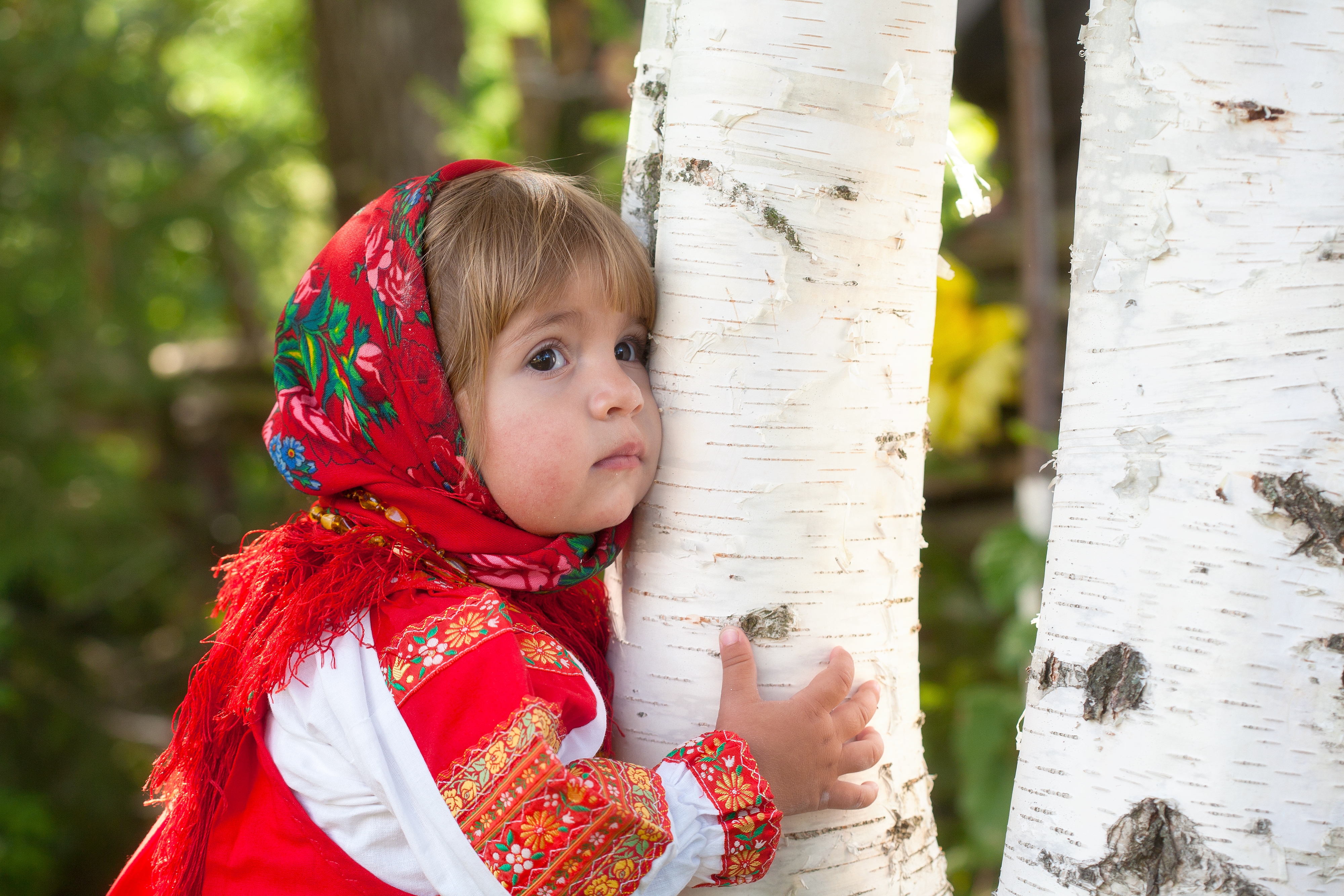 Girl Child Summer Wood Birch Dress Russia