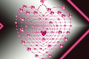 Heart Glitter Pink