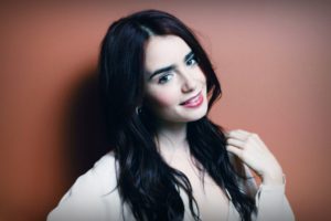 Lily collins Actress Brunette Face Smile