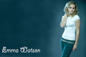 emma watson in blue jeans