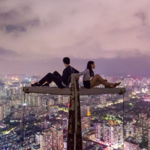 Couple on Top of the Building