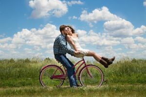 Engagement Couple Romance Bike