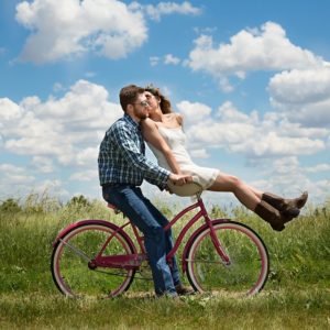 Engagement Couple Romance Bike