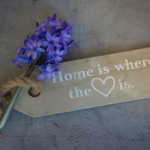 Home Is Where the Heart Is Quote Decor With Lavender