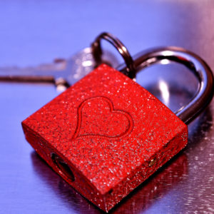 Love heart Lock Key Love