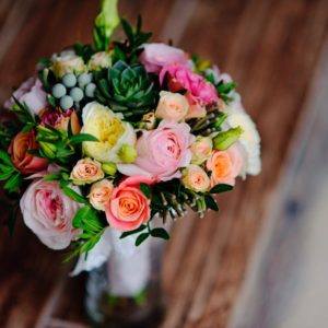 Yellow Pink and Orange Flower Bouquet