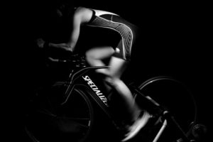 athlete bike black-and-white