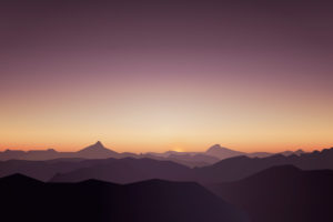 Calm Sunset Mountains 5K