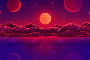Sunset Planets HD Wallpapers