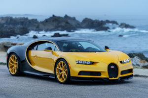 2018 Bugatti Chiron Yellow and Black 4K Wallpapers