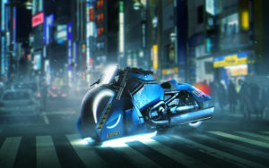Blade Runner Police 995 Spinner Harley Davidson V Rod Muscle 4K