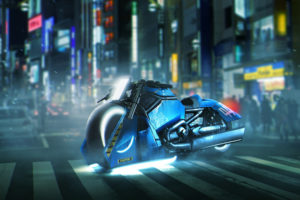 Blade Runner Police 995 Spinner Harley Davidson V Rod Muscle 4K Wallpapers