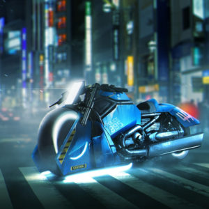 Blade Runner Police 995 Spinner Harley Davidson V Rod Muscle 4K Wallpapers