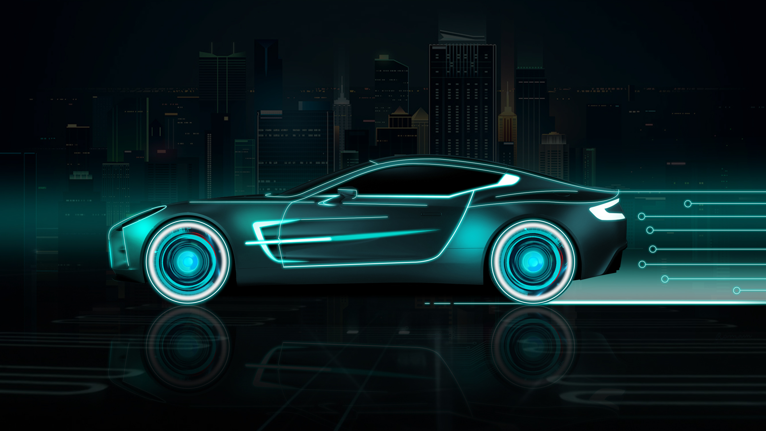 Neon Sports Car Wallpapers