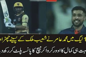 Mohammad Amir brilliant bowling against Shoaib Malik, T10 League 2017