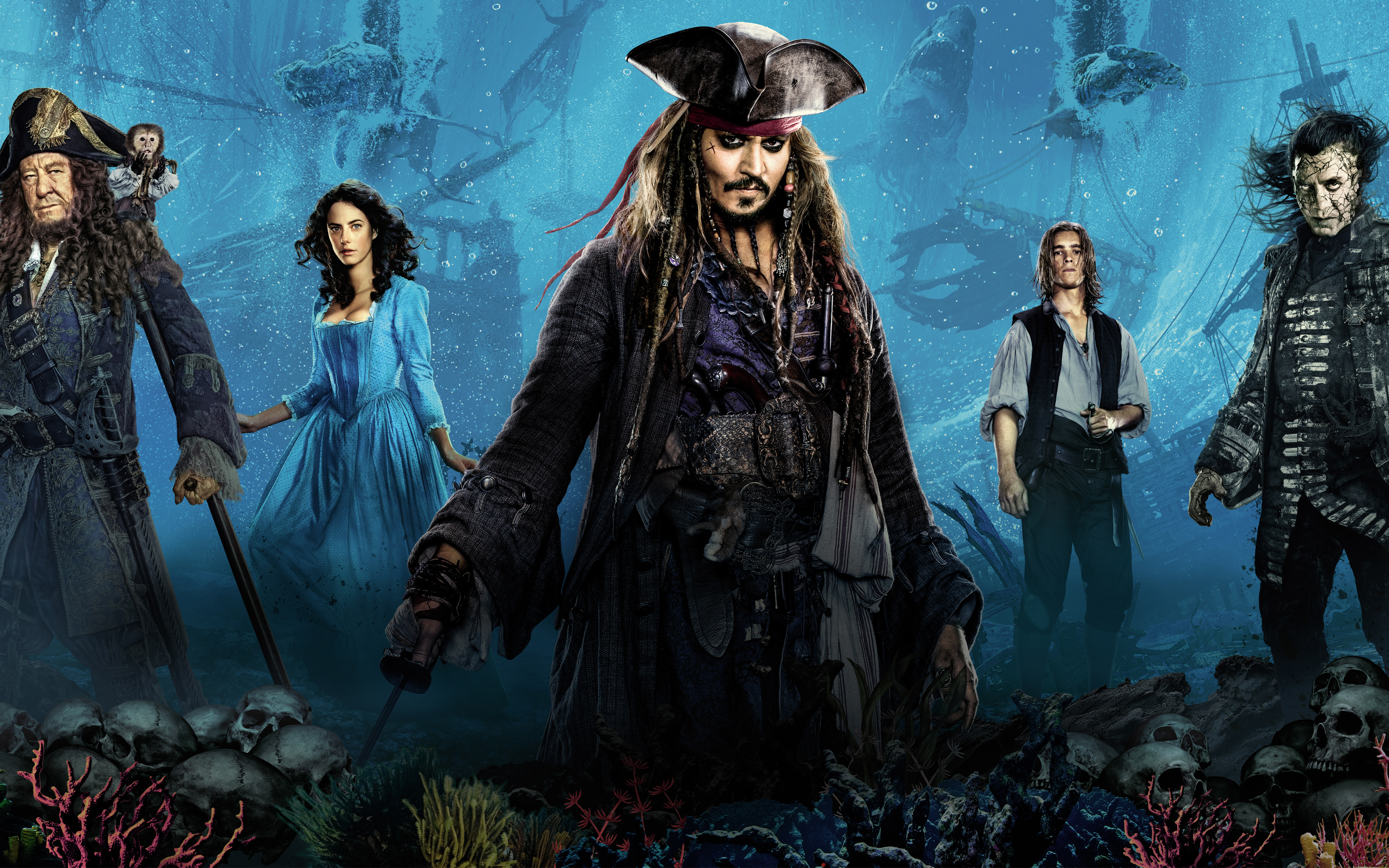 Pirates of the Caribbean Dead Men Tell No Tales 4K 8K 2017 Wallpapers