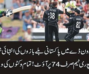 Pakistan Fall of Wickets against New Zealand, 3rd ODI