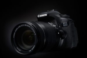 Camera, 60d, Black background, Canon HD Wallpapers