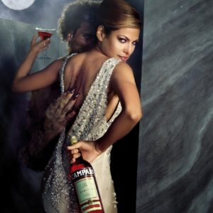 Campari, Eva mendes, Girl, Moon, Alcohol, Advertising
