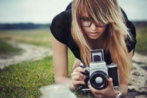 Girl, Camera, Photography, Blonde HD Wallpapers