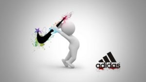 Gray, Nike, Adidas, Competition, Graphics