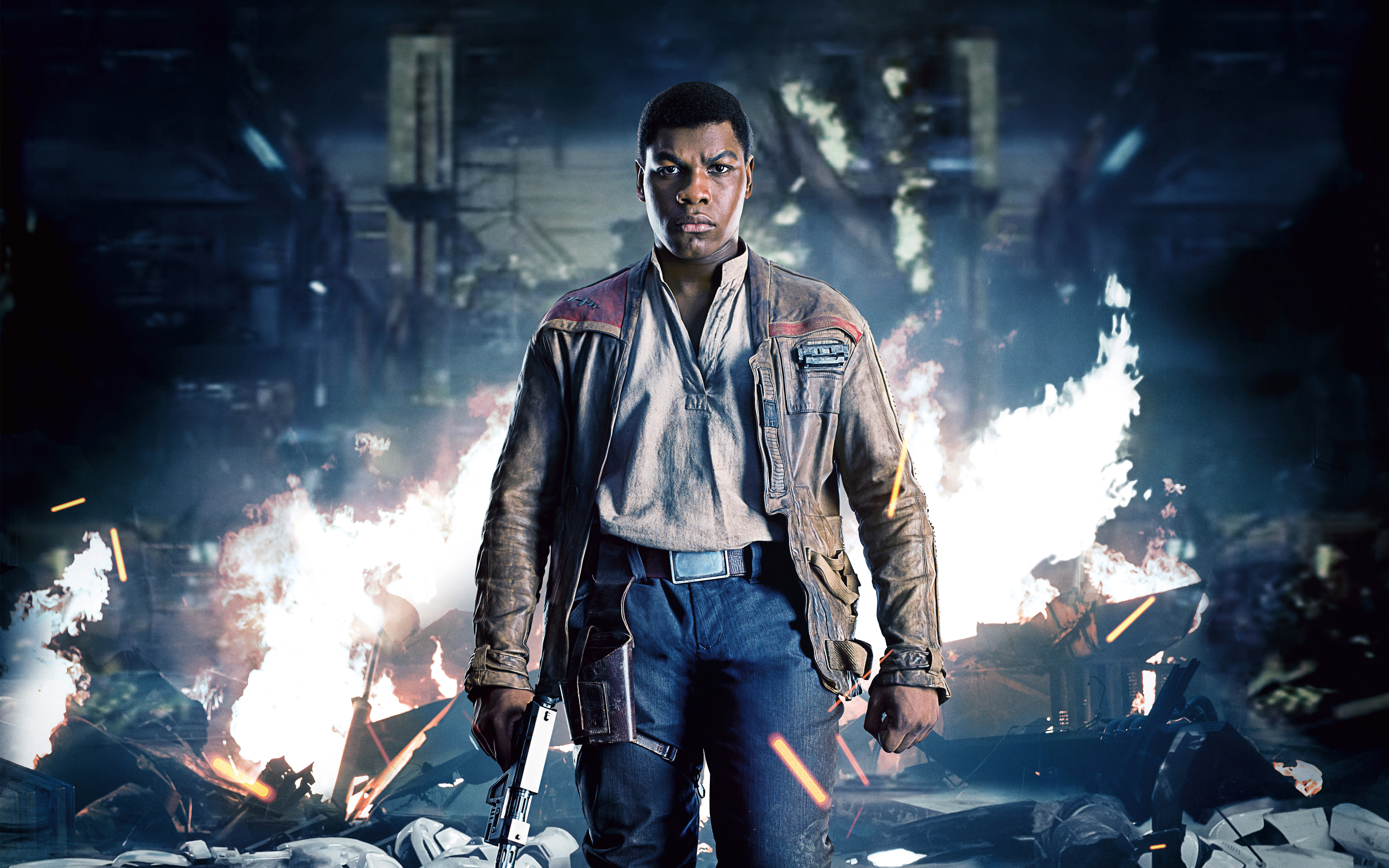 John Boyega as Finn Star Wars The Last Jedi 4K Wallpapers