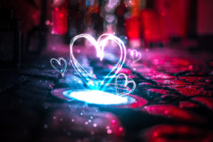 Neon Love Hearts 4K Wallpapers