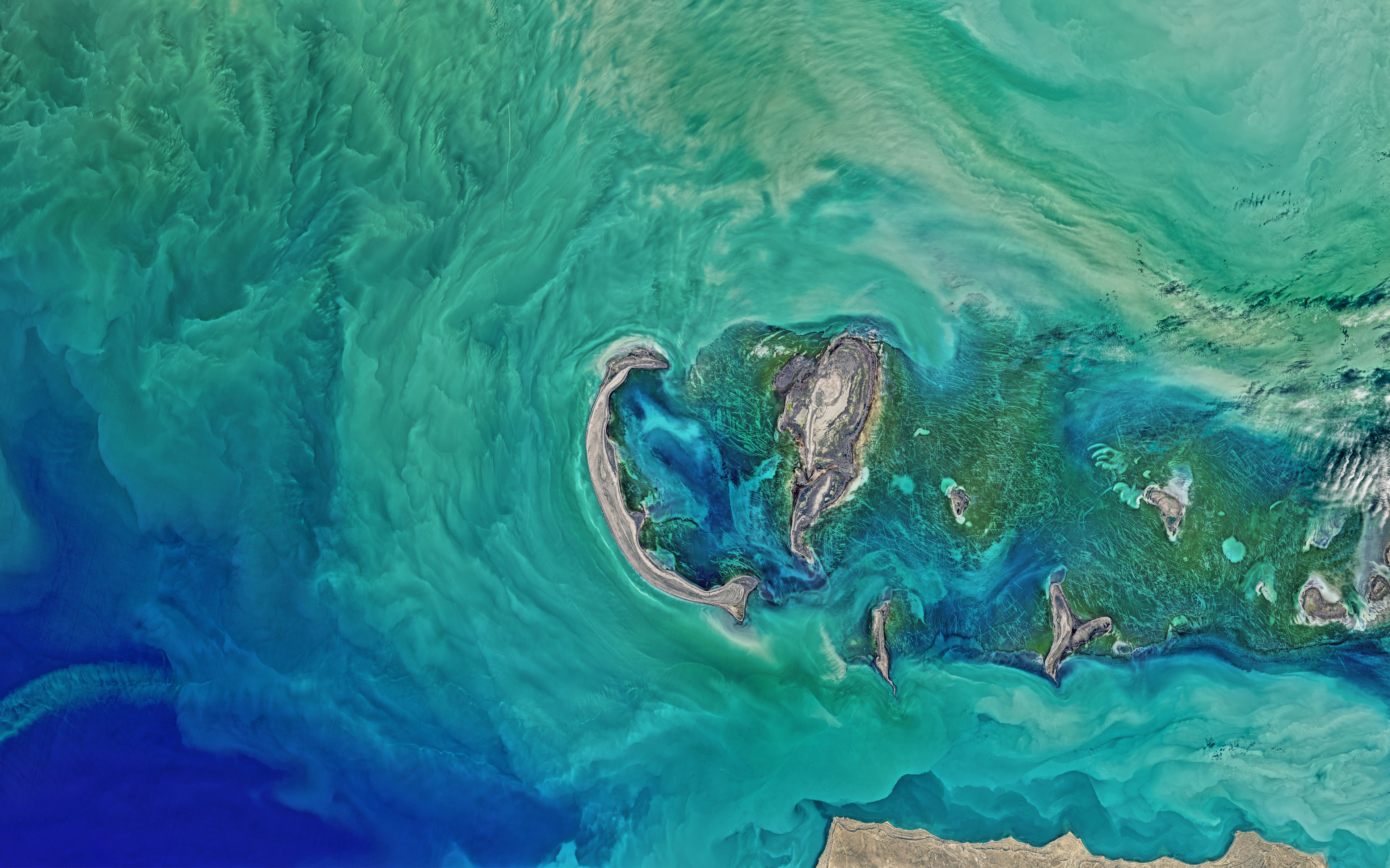 North Caspian Sea NASA 4K 8K Wallpapers
