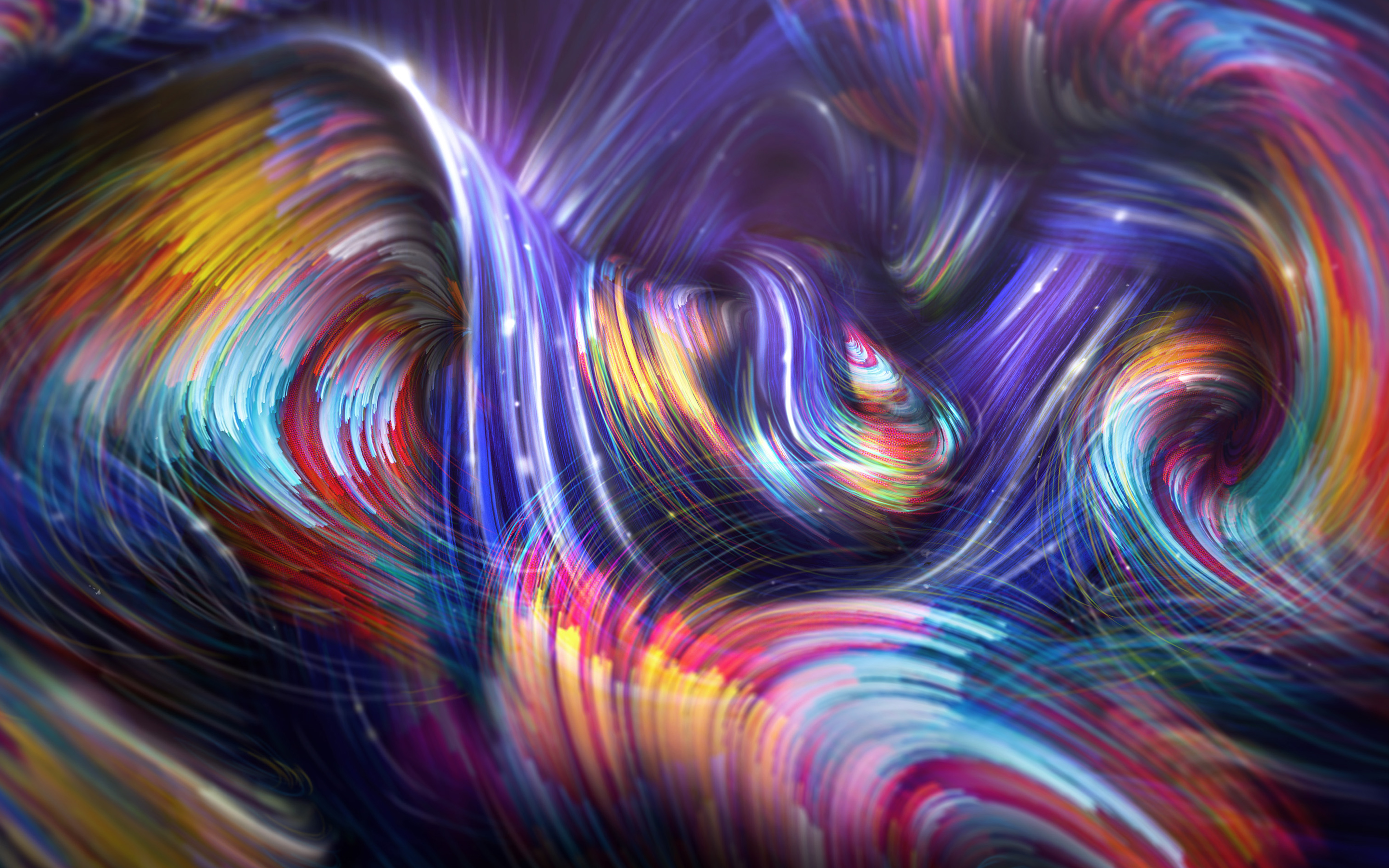 Colorful Spiral Waves Wallpapers