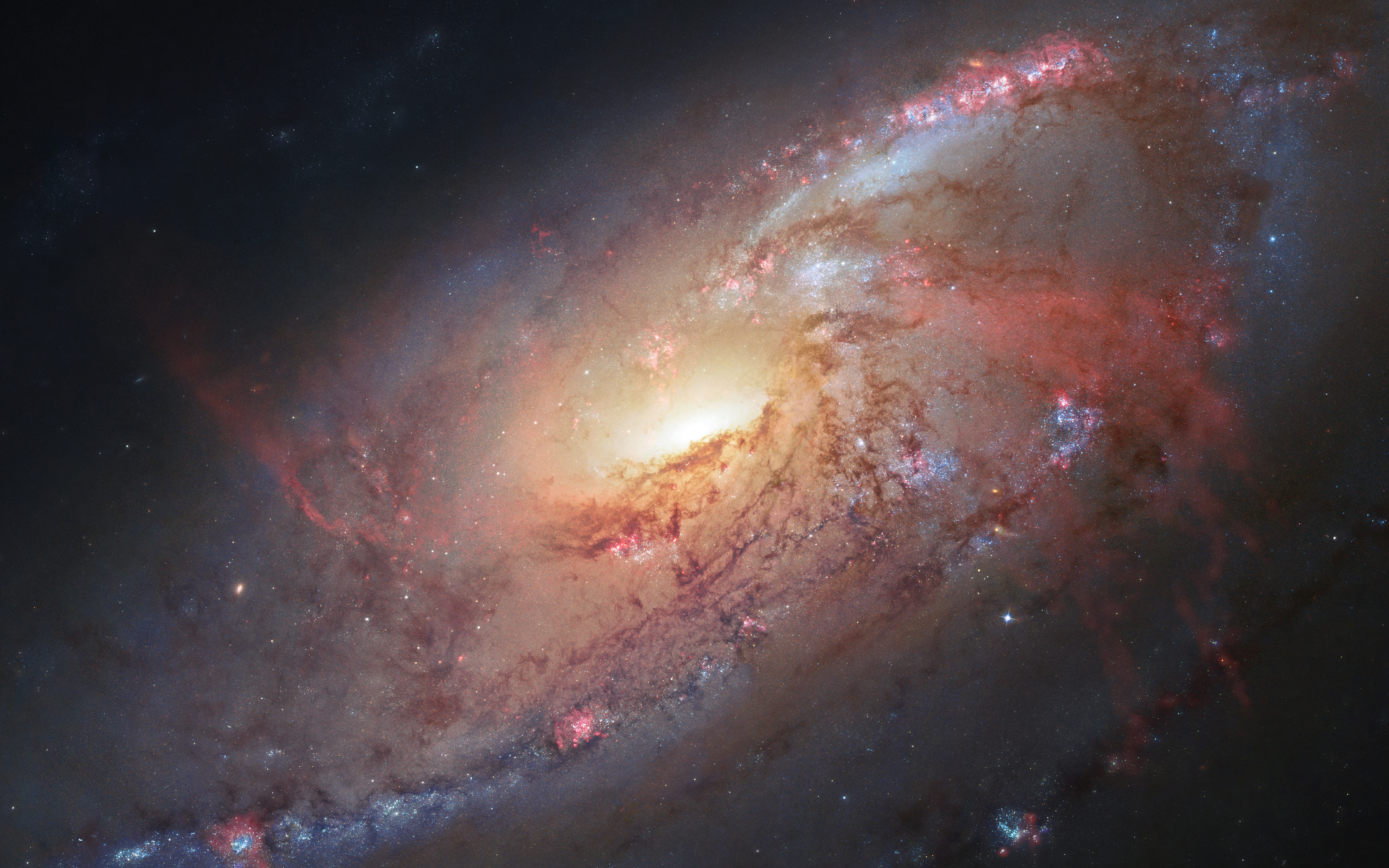 Messier 106 Spiral Galaxy 5K Wallpapers
