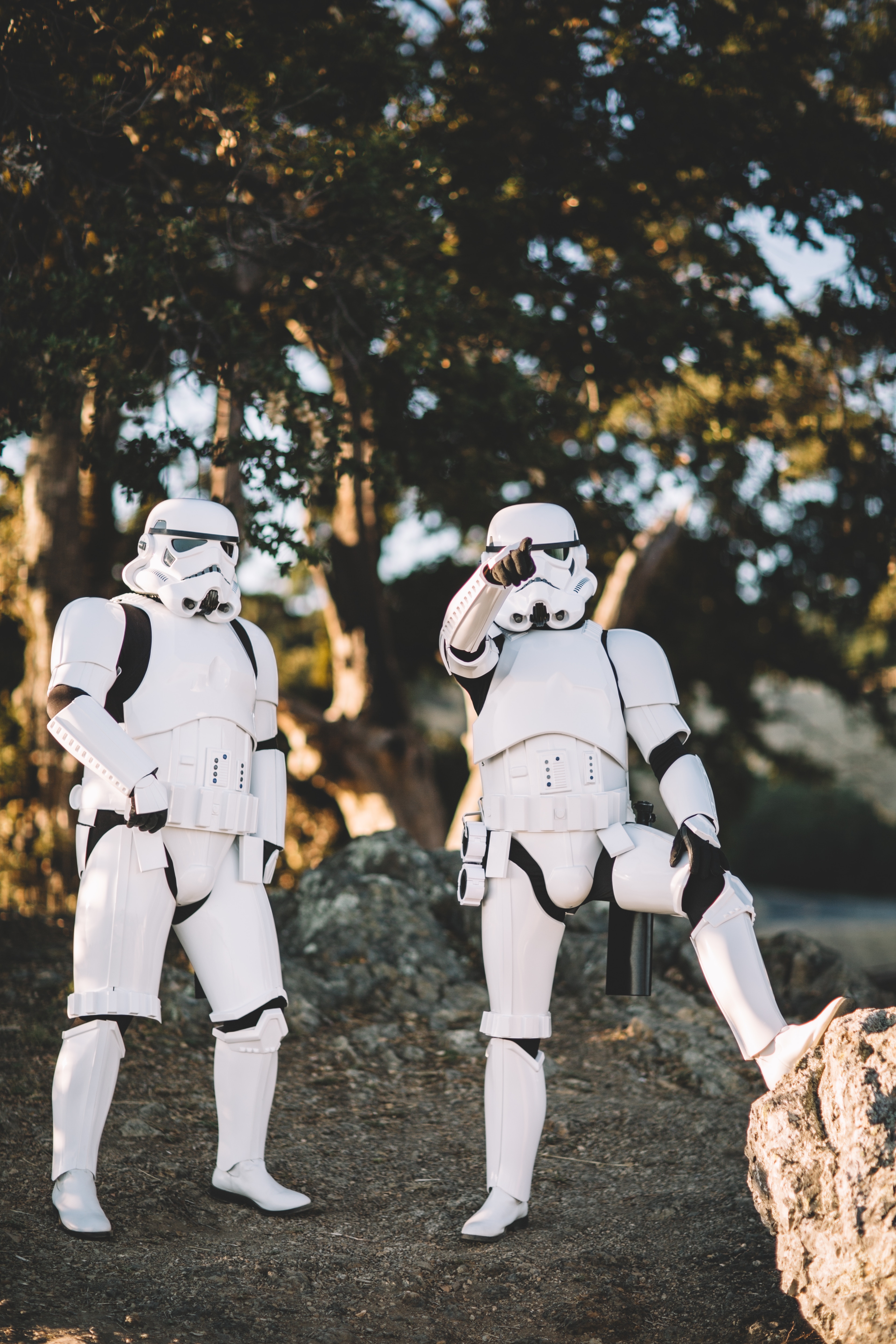 Two Stormtroopers posing photo by Saksham Gangwar