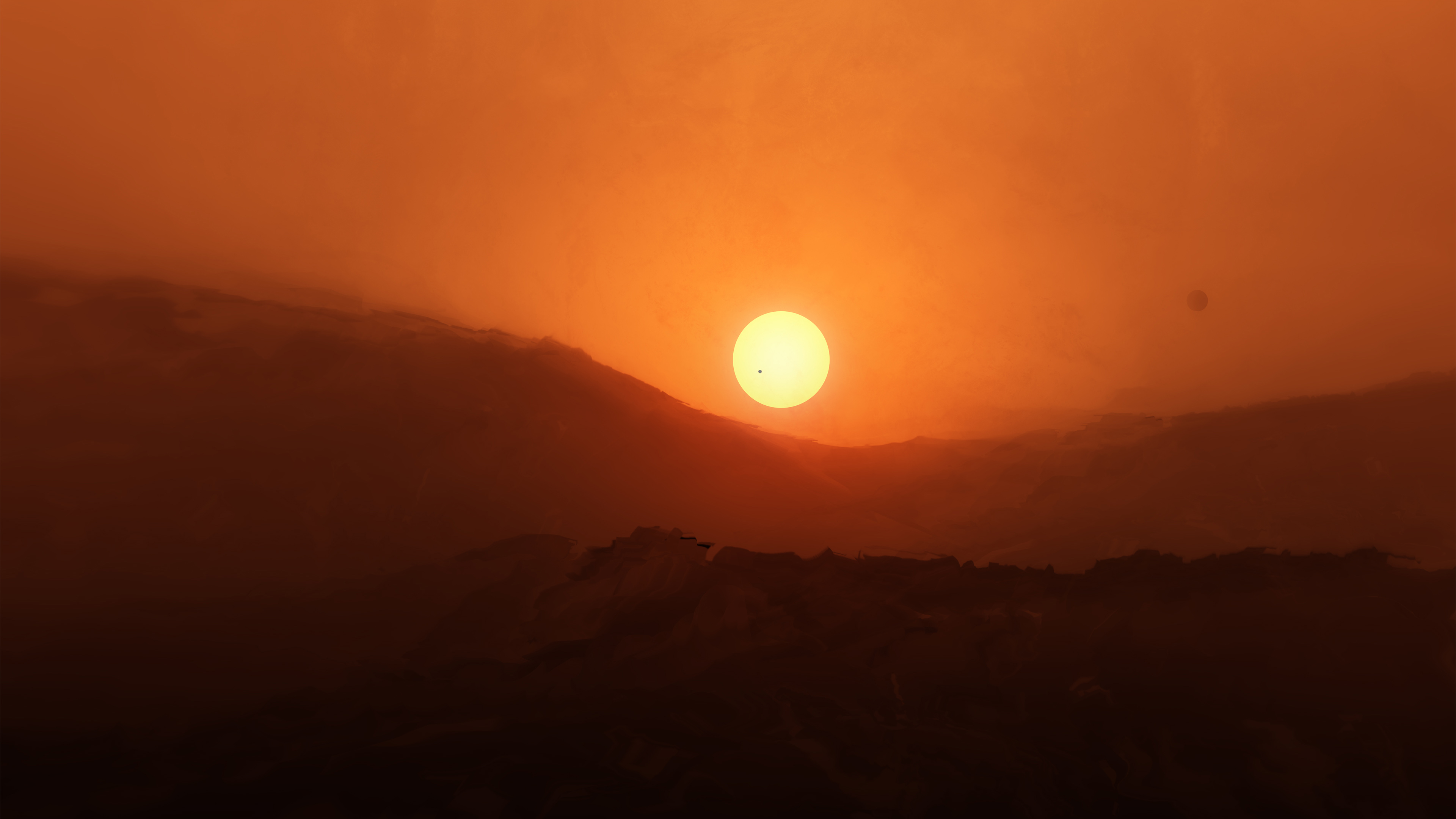Sunrise Red Planet 4K Wallpapers