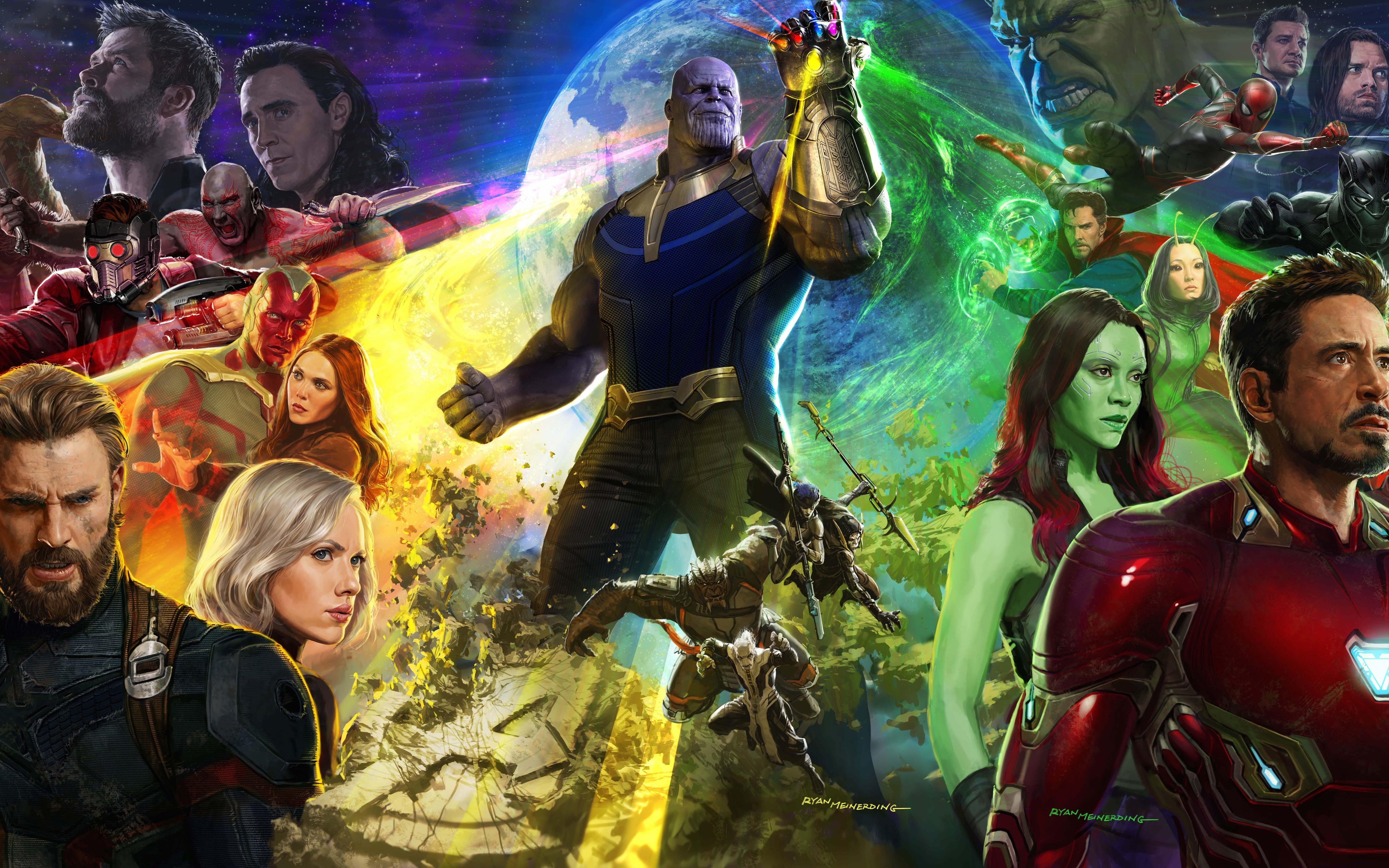 Avengers Infinity War Artwork 4K 8K
